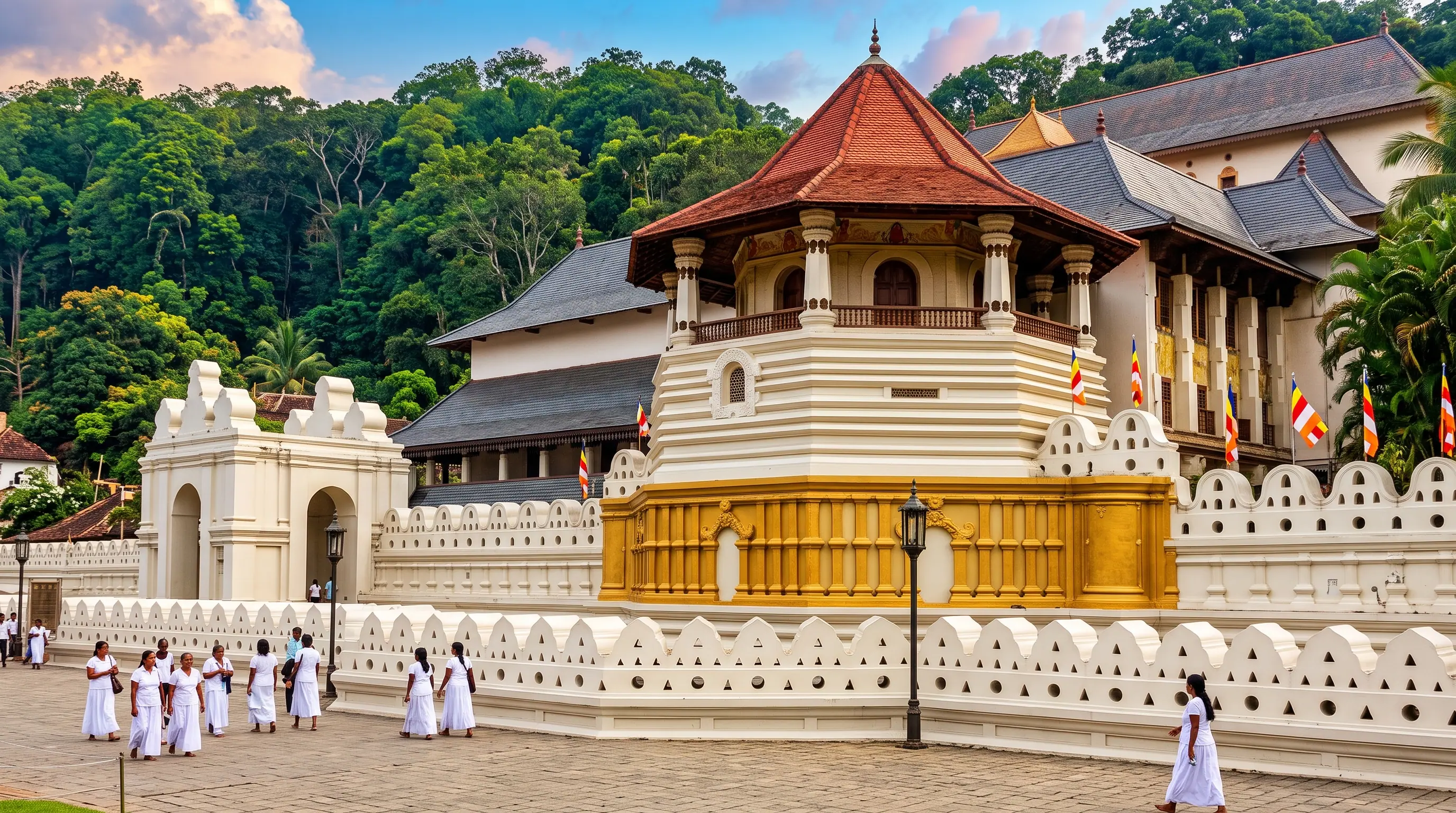 Temple of the Sacred Tooth Relic in Kandy, Sri Lanka - Sacred Cultural Heritage